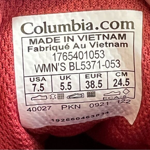 New Columbia Crestwood Mid Waterproof hiking boots womens 7.5 grey pink - Picture 8 of 8